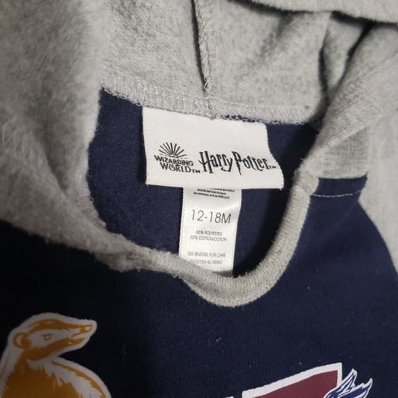 Harry Potter Hooded Bodysuit Long Sleeve Wizarding World Size 12-18 Months - Picture 5 of 5